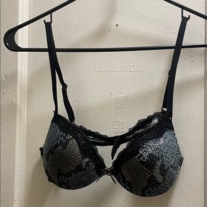 Just Cavalli Black and Gray Lace Bra